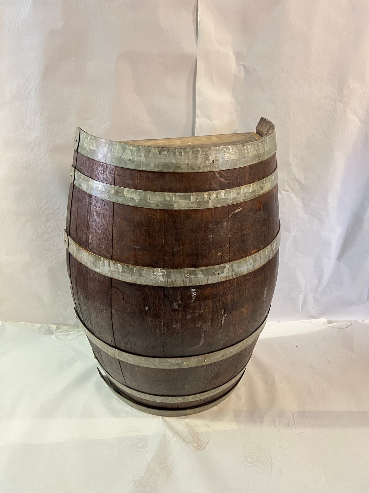Meuble bar en demi-tonneau de chêne – Authentique, Enlèvement, Utilisé, Bois