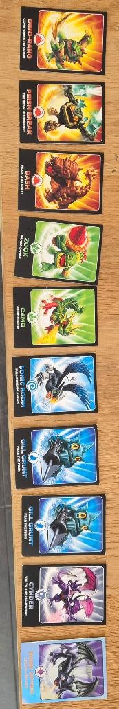 trading cards skylanders, Ophalen, Zo goed als nieuw, Meerdere plaatjes