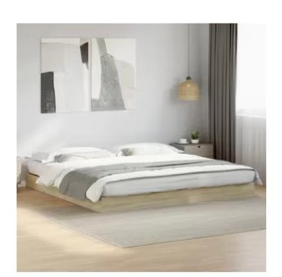 Houte bedframe + matras 180x200, Maison & Meubles, Chambre à coucher | Chambres à coucher complètes, Enlèvement, Comme neuf, Deux personnes