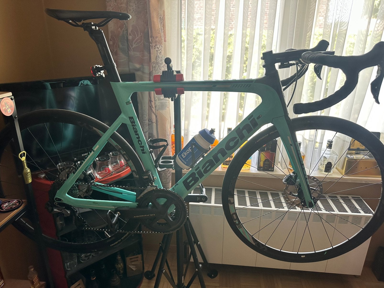 Bianchi aria di2 ultegra, Fietsen en Brommers, Ophalen, Zo goed als nieuw, Carbon, Schijfrem