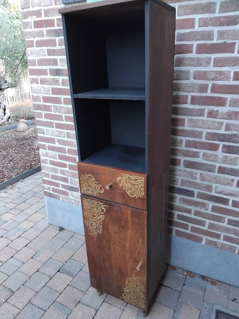 kolomkast massief Mango hout bruin, Huis en Inrichting, Ophalen, Zo goed als nieuw