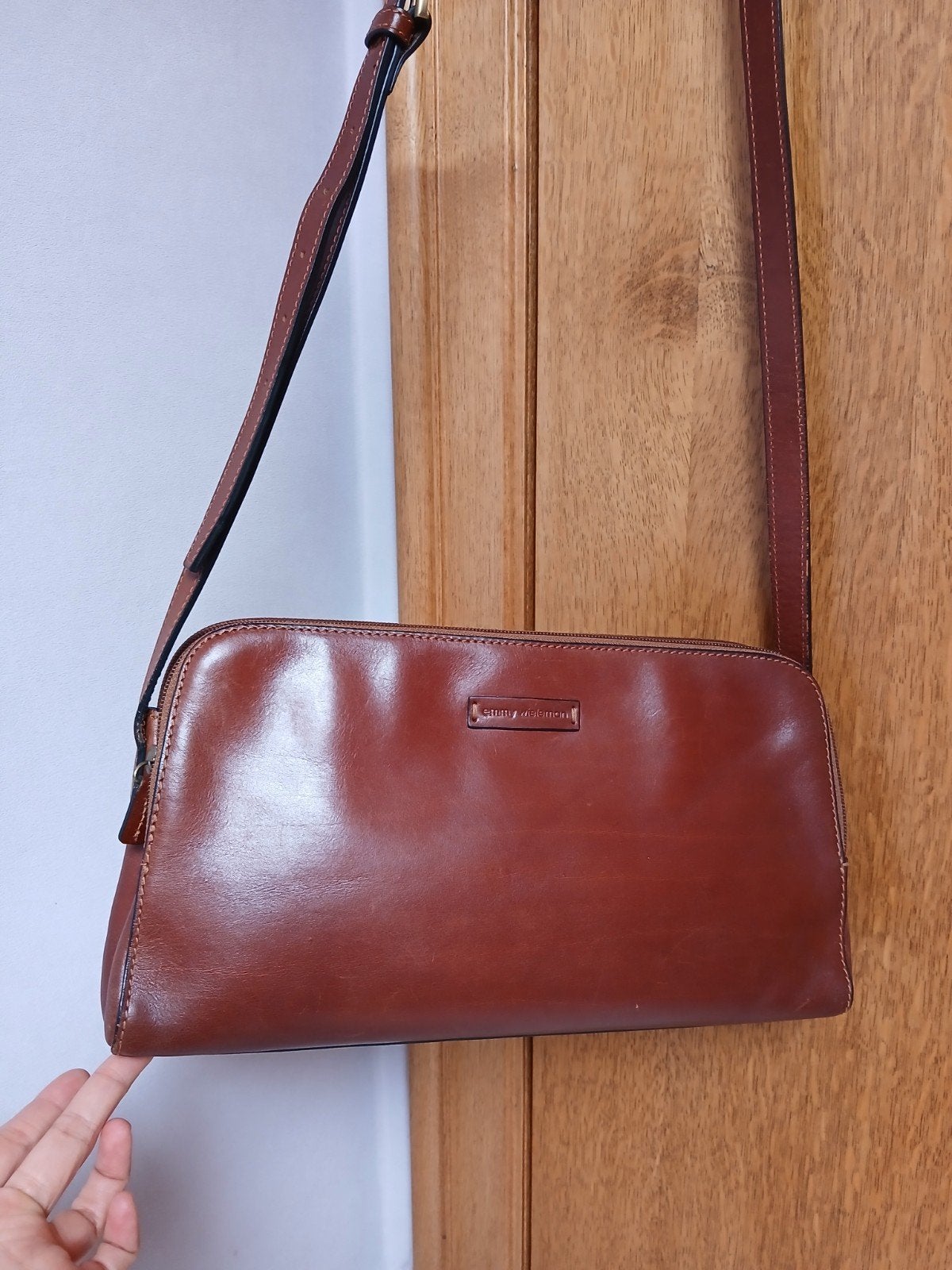 leder tasje van Emmy Wieleman, Bijoux, Sacs & Beauté, Enlèvement ou Envoi, Cuir