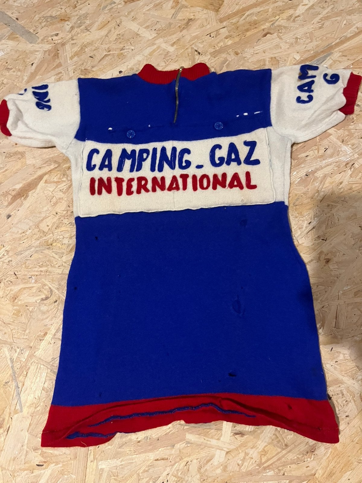 Vintage wollen koerstrui met borstzakken, Fietsen en Brommers, Fietsaccessoires | Fietskleding, Ophalen of Verzenden, Zo goed als nieuw