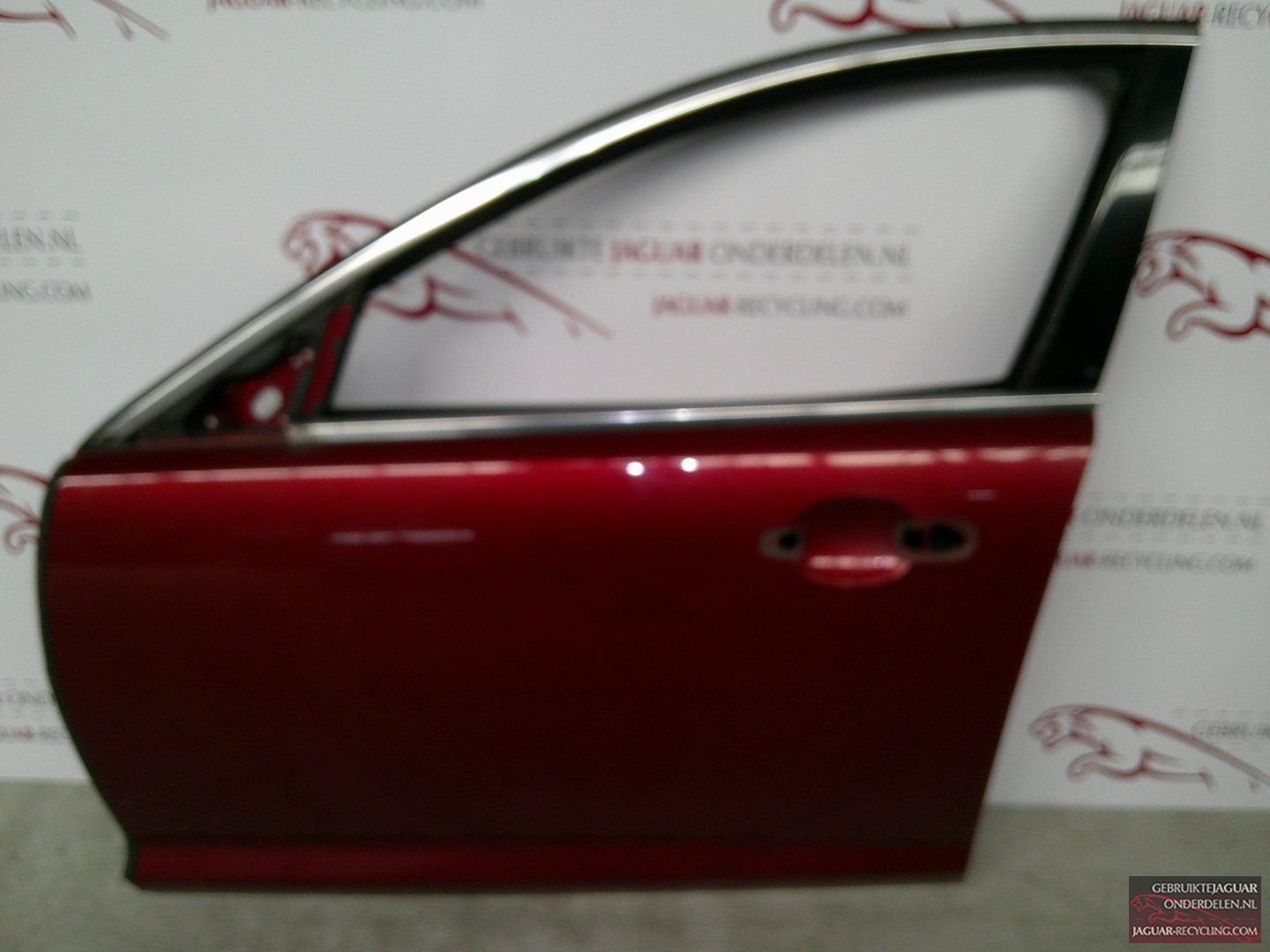 Deur links voor rood Jaguar XF 2008-2015, Auto-onderdelen, Gebruikt, -, Deur, Voor