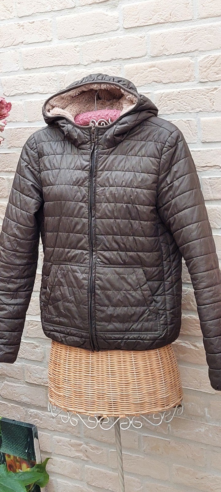 jas met kap maat m/l c &a 46cm van oksel tot oksel, Kleding | Dames, Jassen | Winter, Ophalen of Verzenden, Maat 38/40 (M)