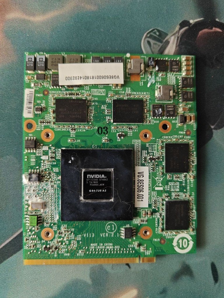 NVIDIA GeForce 9650M GT MXM, Ophalen of Verzenden, Gebruikt, Nvidia