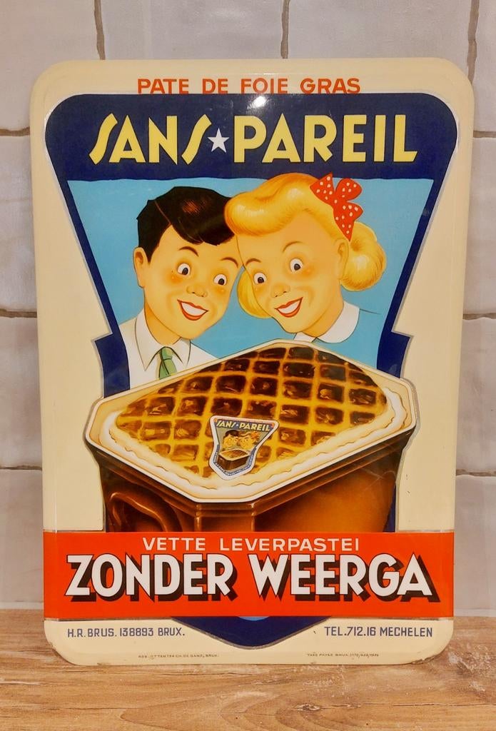Enseigne publicitaire en pâté de foie Sans Pareil 1956, Enlèvement