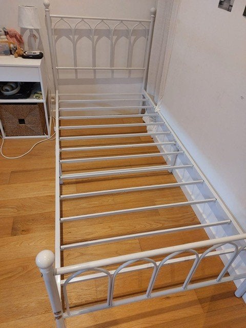 Lit en fer forgé une personne, 90 cm, Romantique, Enlèvement, Métal