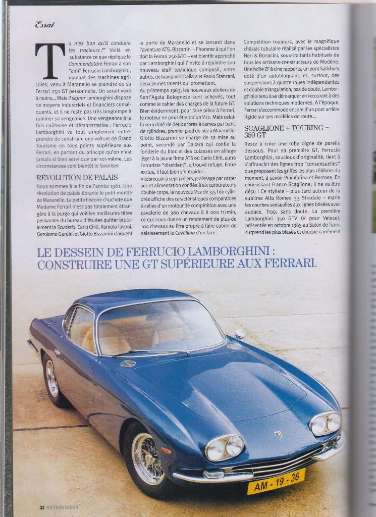 Lamborghini GT 400 voiture de collection, Livres, Envoi, Utilisé