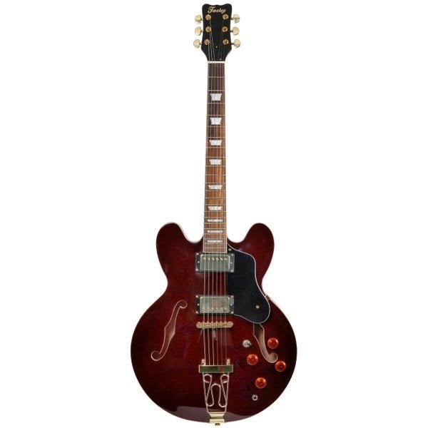 Guitare jazz semi-acoustique Fazley FES318DR Dakota Red, Enlèvement, Comme neuf, Semi-solid body, Autres marques