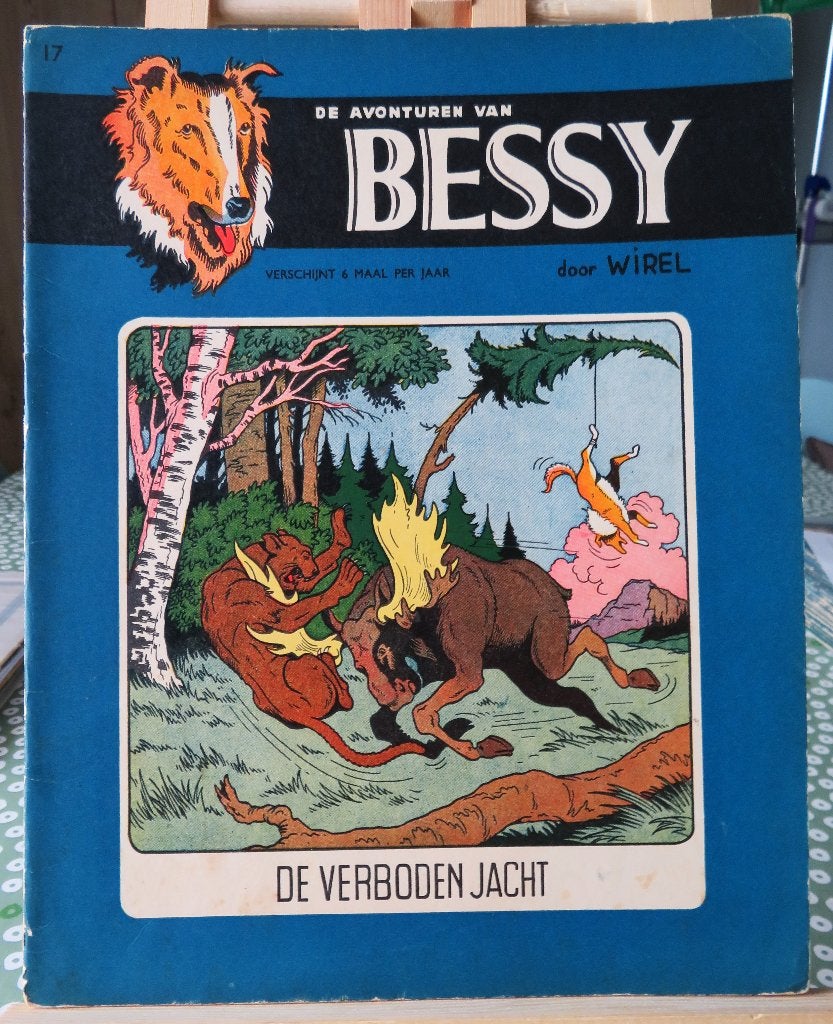 Bessy nr 17 De verboden jacht 1 druk., Boeken, Stripverhalen, Ophalen of Verzenden, Gelezen, Willy vandersteen