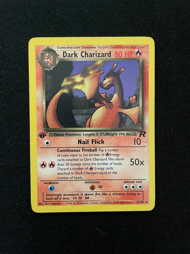 1x Dark Charizard (TR 21) Team Rocket 1st edition - Pokemon!, Enlèvement ou Envoi, Comme neuf, Cartes en vrac