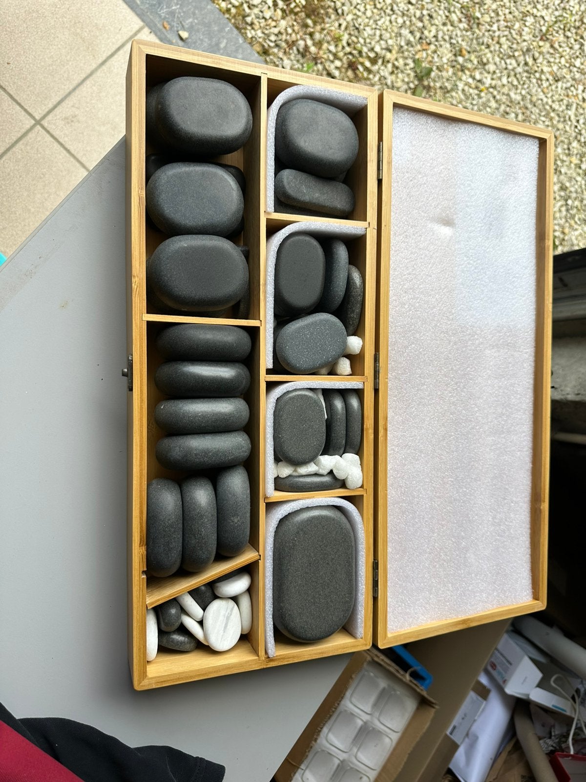 Pierres pour massage aux pierres chaudes, Enlèvement, Comme neuf, Pierres chaudes