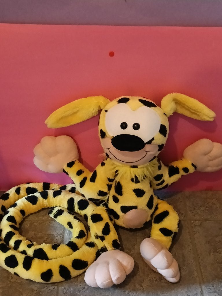 Grote knuffel: marsupilami. (vintage), Verzamelen, Stripfiguren, Ophalen of Verzenden, Overige figuren, Gebruikt