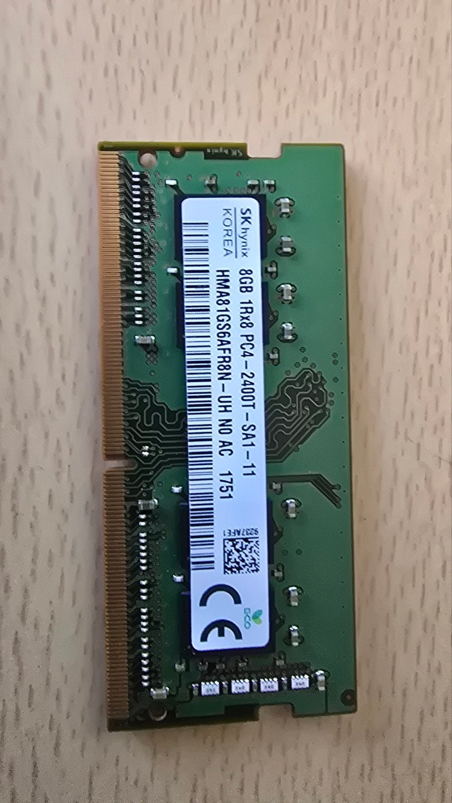 8Gb DDR4 2400Mhz, Computers en Software, Gebruikt, DDR4, 8 GB, Ophalen of Verzenden