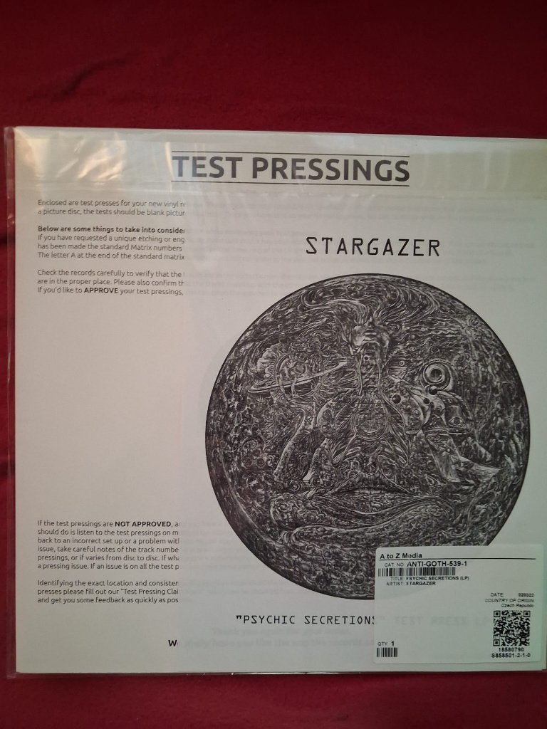Stargazer "Psychic Secretions" TEST PRESS LP, Cd's en Dvd's, Ophalen of Verzenden, LP