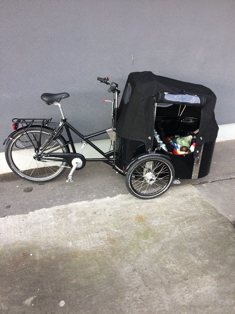 Bakfiets  Nihola, Fietsen en Brommers, Fietsen | Bakfietsen, Ophalen, Zo goed als nieuw, Trommelrem, 4 kinderen of meer