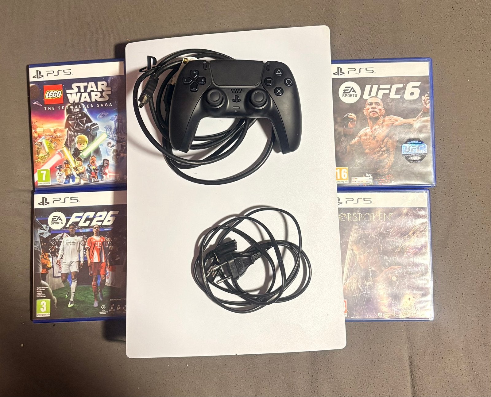 Ps5 + 4 spelletjes, Ophalen of Verzenden, Met 1 controller, Original, 500 GB