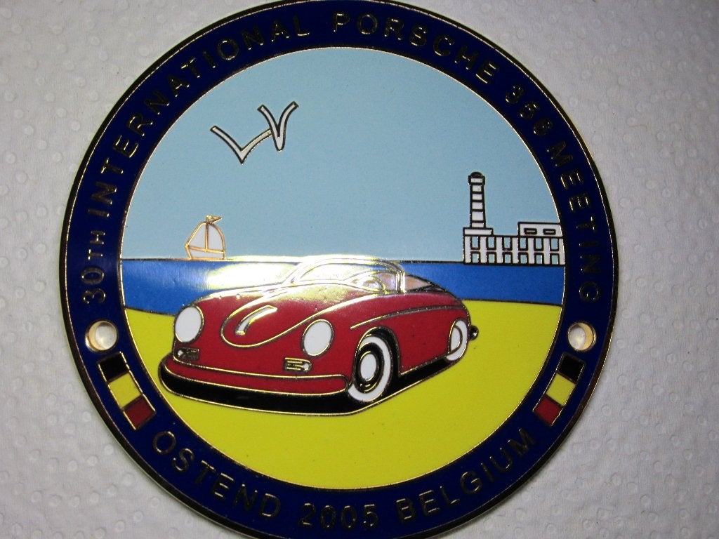 Badge émaillé Porsche 356 30TH International Porsche Ostend, Verzamelen, Ophalen, Nieuw, Auto's