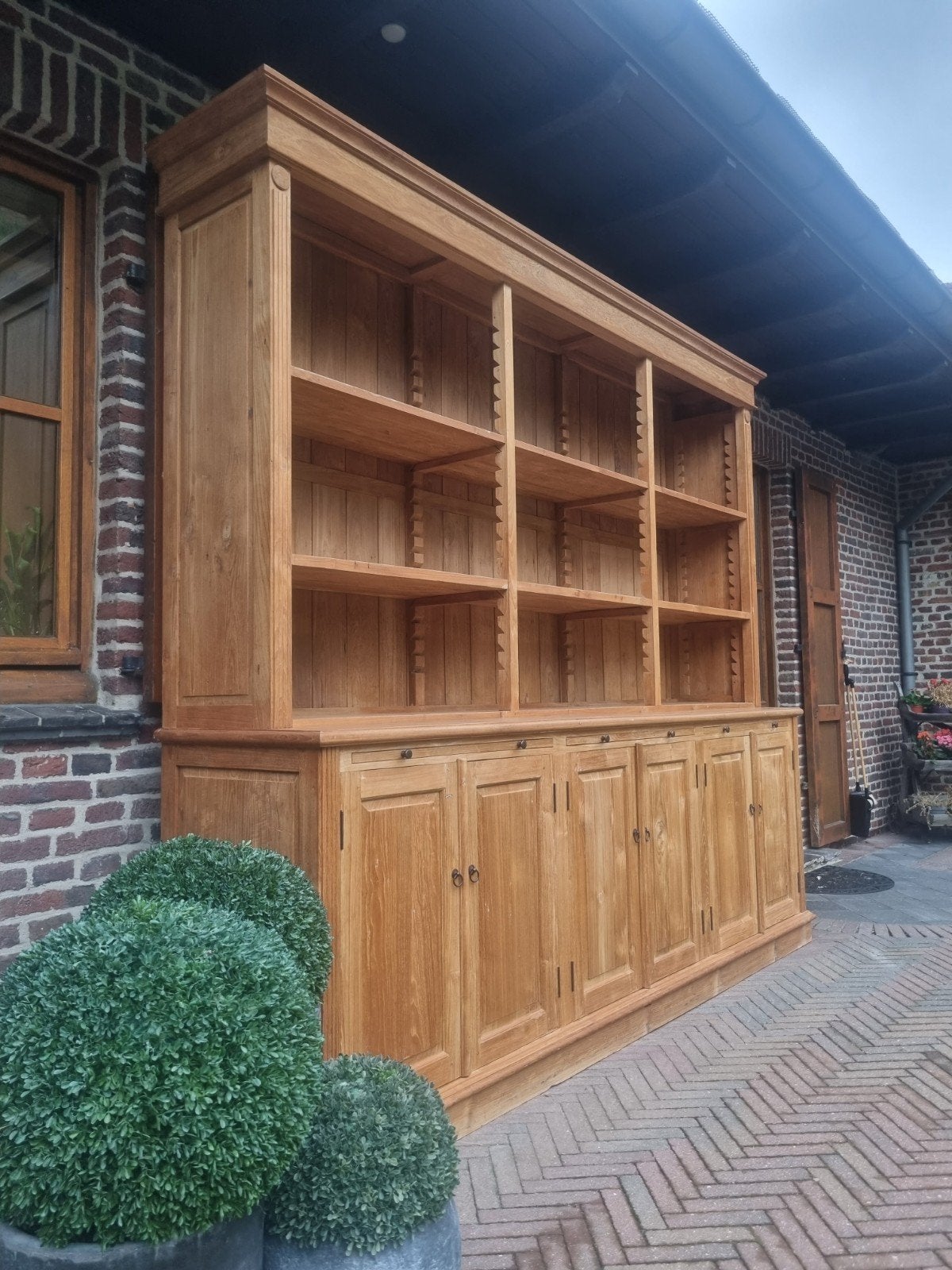 bibliothèque/étagère en teck ART :, Teck, Avec porte(s), 200 cm ou plus, .