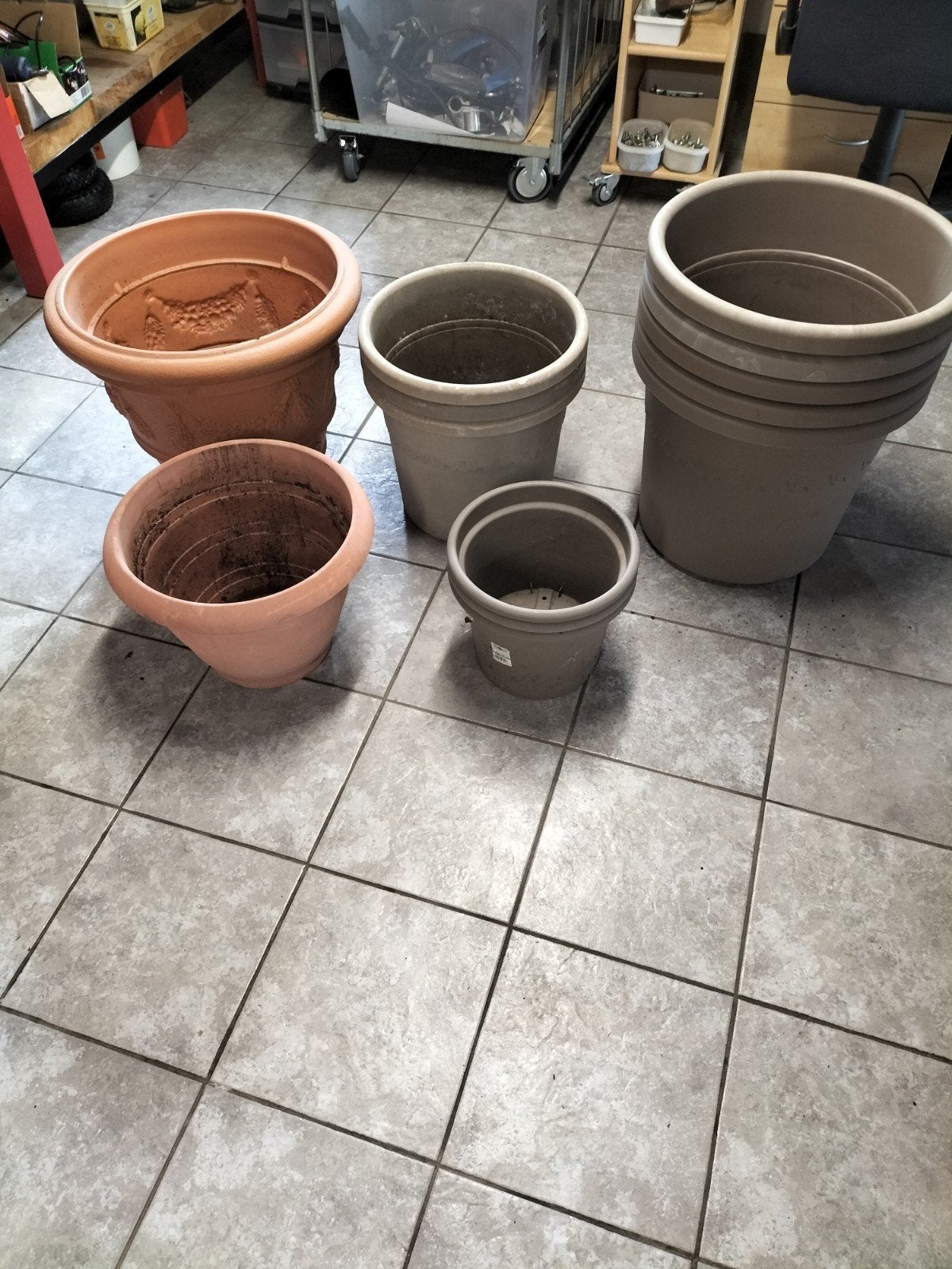 PVC bloempotten, Tuin en Terras, Bloembakken en Plantenbakken, Ophalen