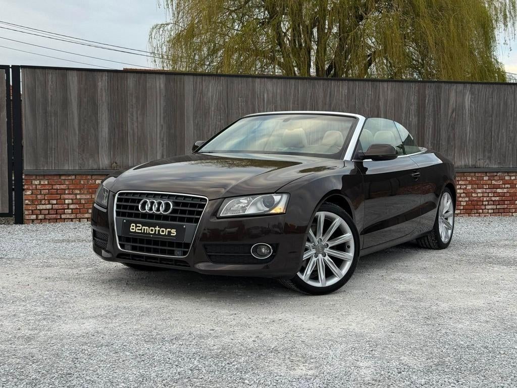 audi a5 cabriolet/2.0tfsi/tiptronic/leder/bluetooth/pdc, Auto's, 174 g/km, Beige, Leder, Bedrijf