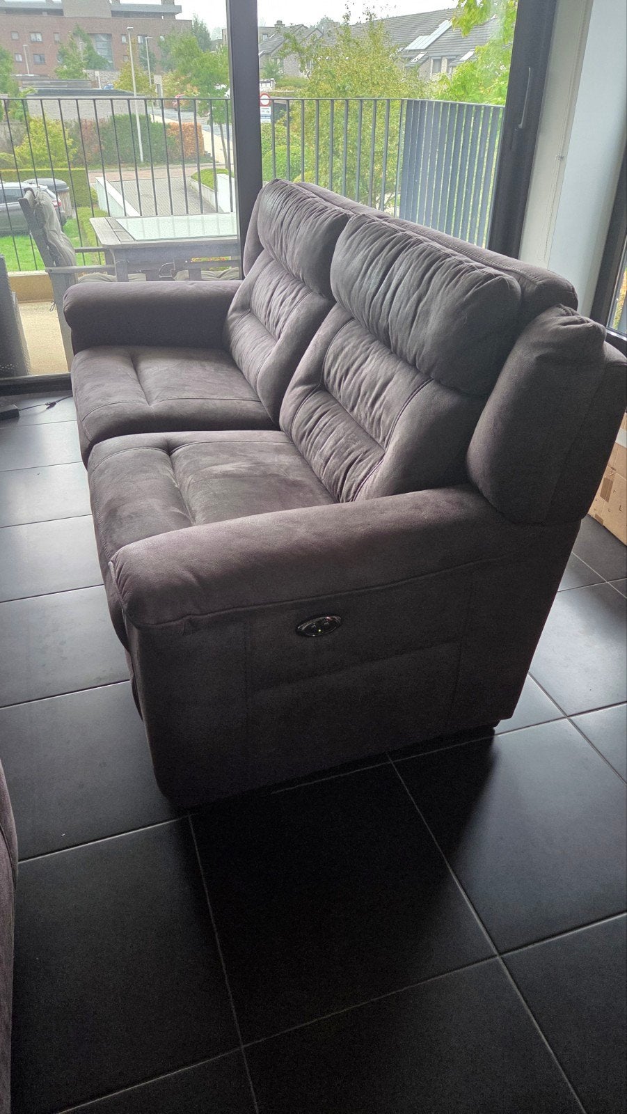 Salon 2,5 +1 zitplaatsen  met dubbele elektrische relax., Huis en Inrichting, Ophalen, Zo goed als nieuw, 75 tot 100 cm, 200 tot 250 cm