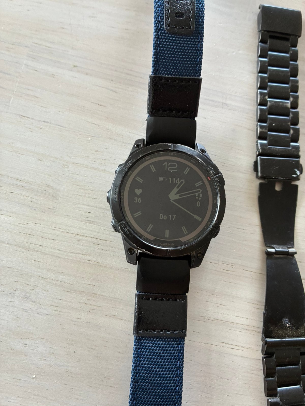 Fėnix 7 smartwatch, Handtassen en Accessoires, Staal, Zakhorloge, Gebruikt, Staal