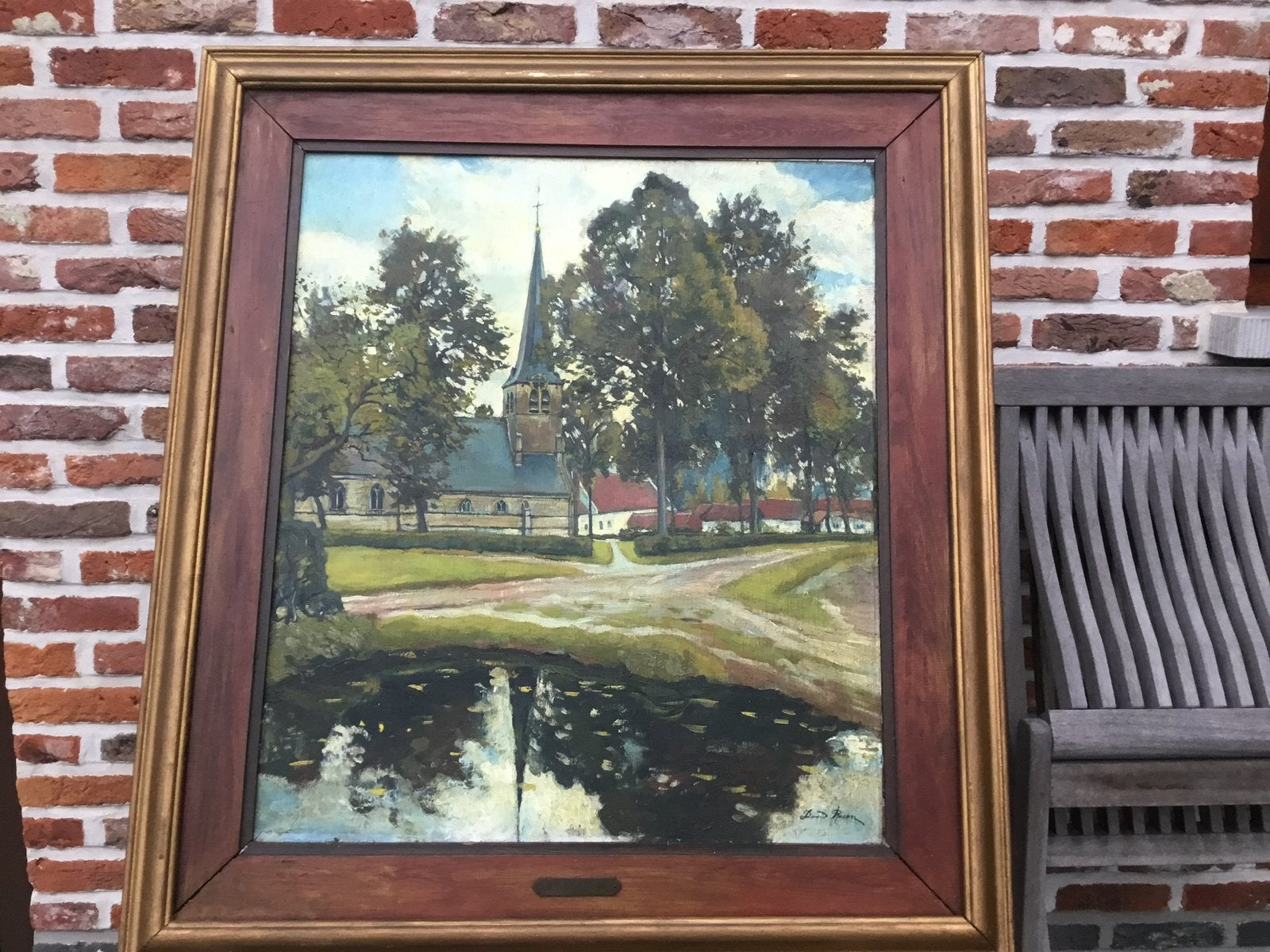 David Rosan(1901-1985)op achterzijde La chapelle St-Anne1932, Antiek en Kunst, Ophalen