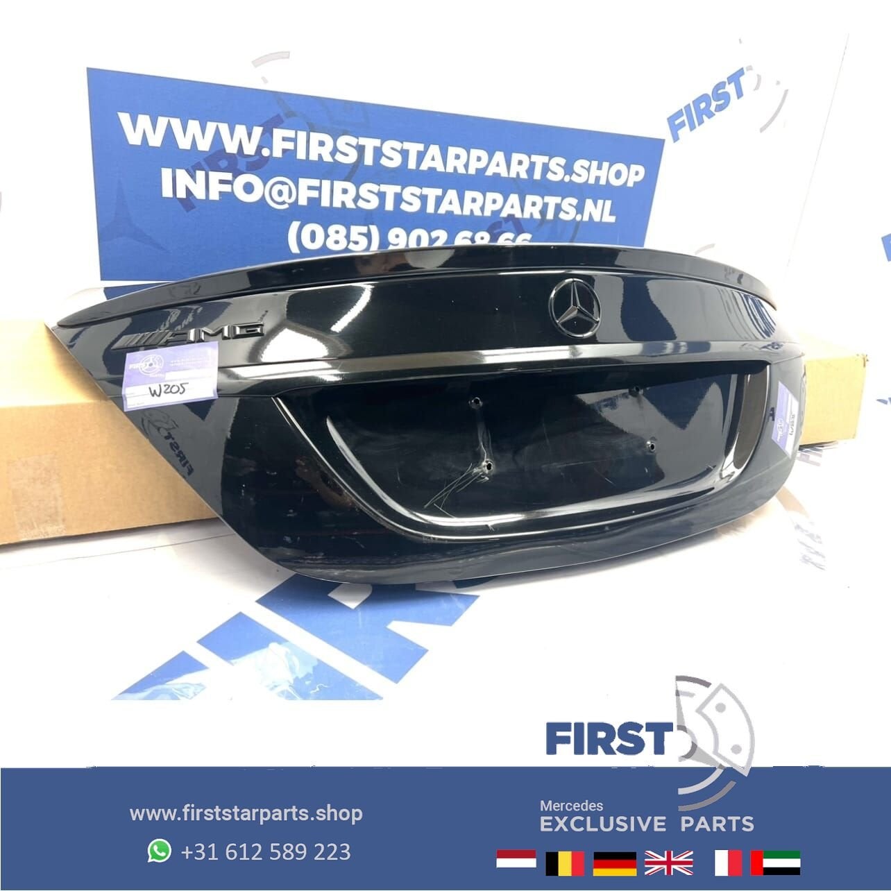 W205 C KLASSE C43 C63 C63s AMG ACHTERKLEP COMPLETE KOFFERKLE, Auto-onderdelen, Gebruikt, Ophalen of Verzenden, Achter, -
