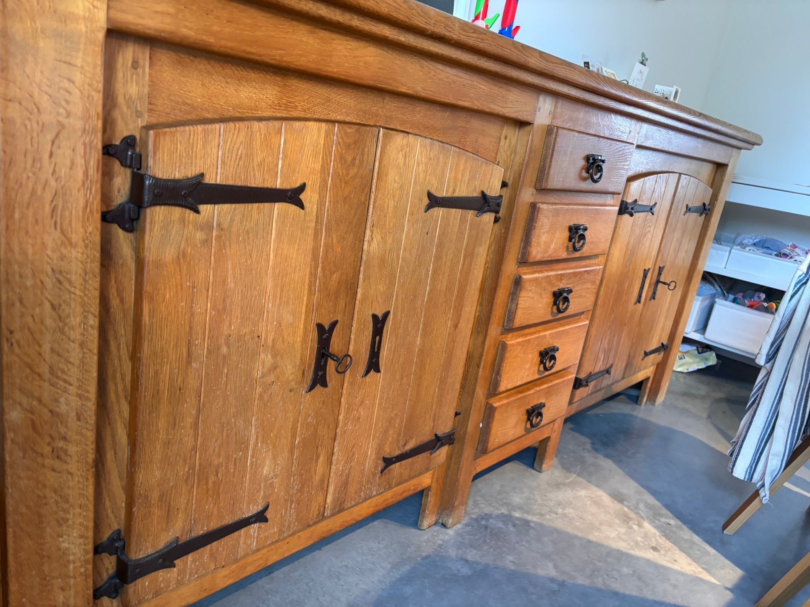 Massief eiken kast, 200 cm ou plus, Klassiek, Enlèvement, Utilisé