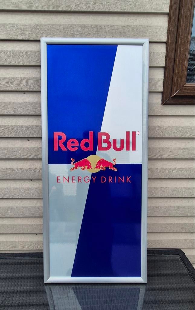 Red Bull reclame bord in aluminium., Ophalen