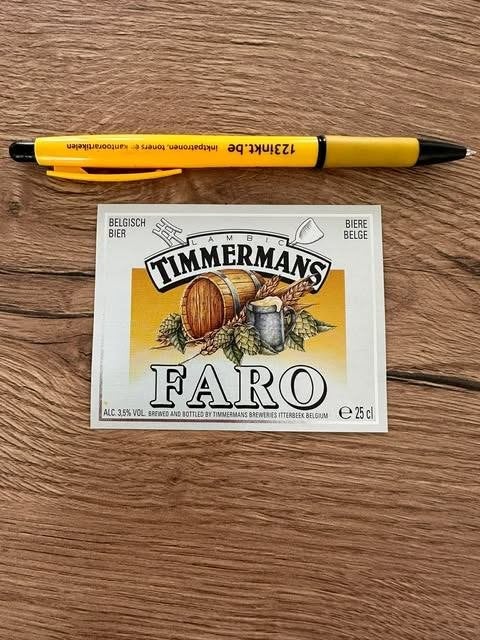 Étiquette Timmermans Faro 25 cl, Enlèvement ou Envoi, Neuf, Autres types, Autres marques