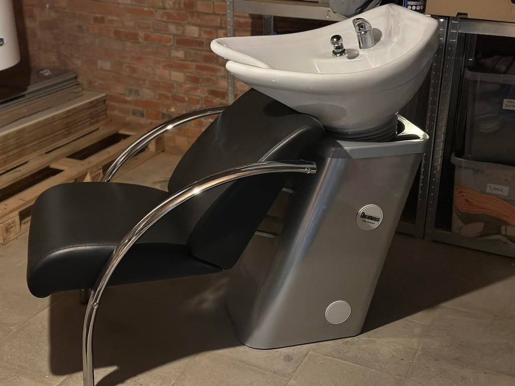 Kappersstoel, Enlèvement, Utilisé, Chrome, Lavabo