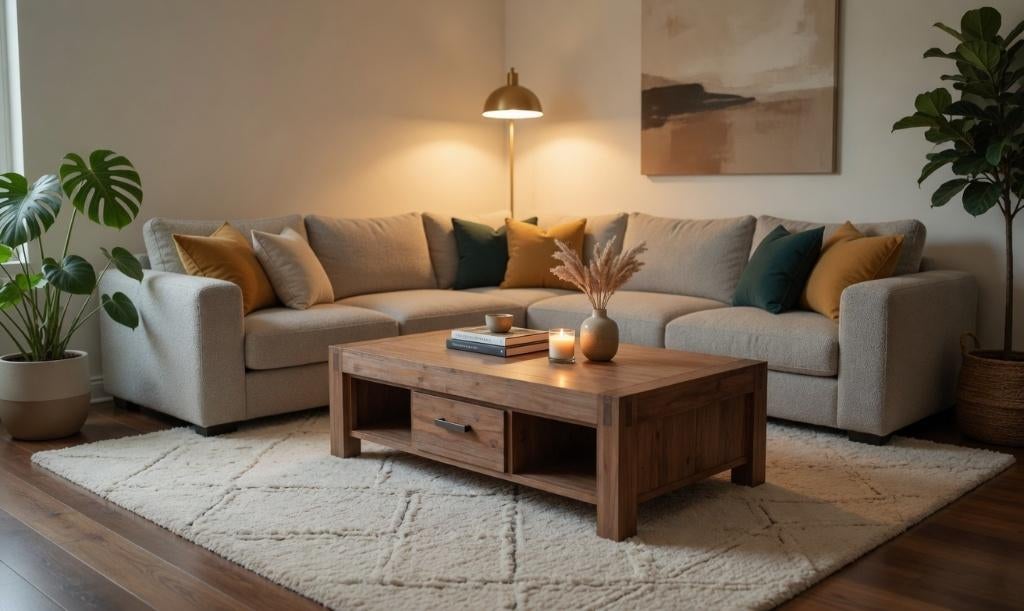 Robuuste salontafel / tv meubel, Teck, Enlèvement ou Envoi, Moins de 100 cm, 100 à 150 cm