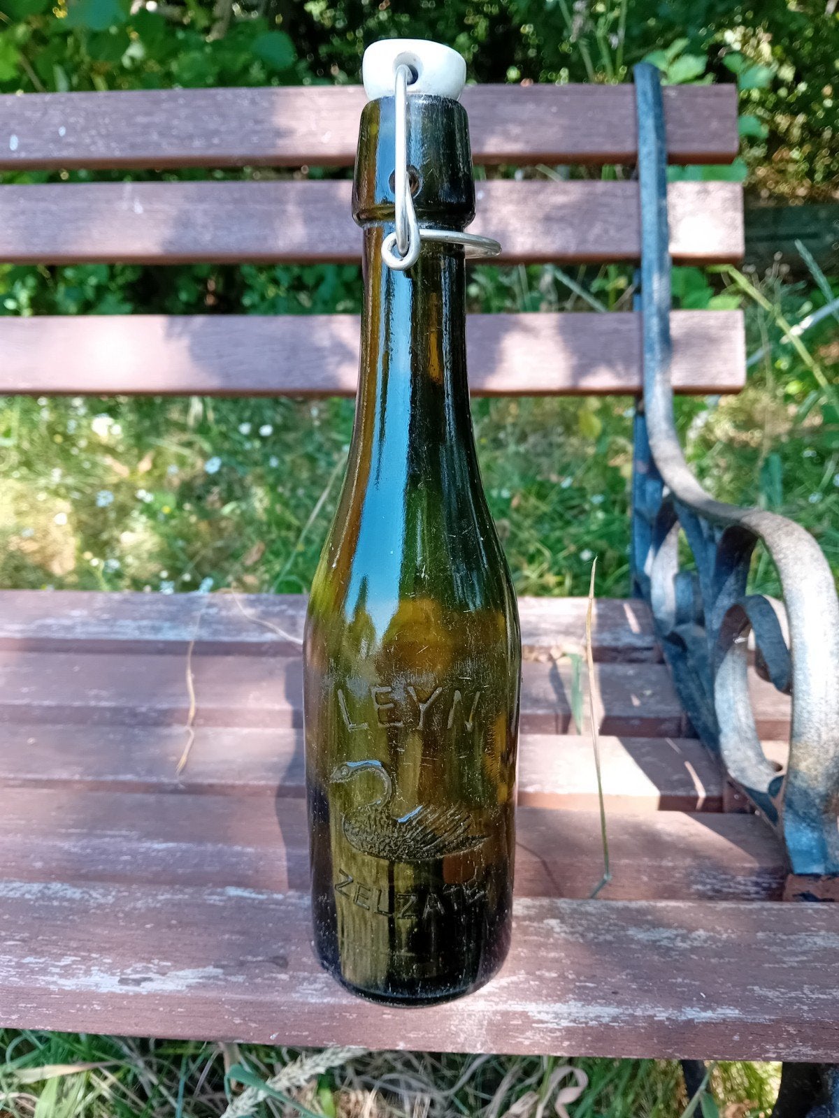 Oude vintage bierfles brouwerij Leyn Zelzate, Enlèvement ou Envoi