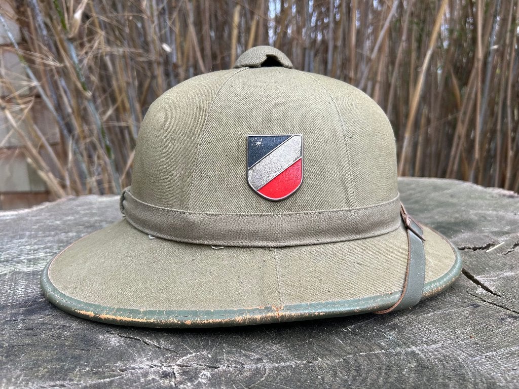 Casque colonial allemand Afrikakorps WW2 1er modèle ITA 1943, Enlèvement ou Envoi, Autres