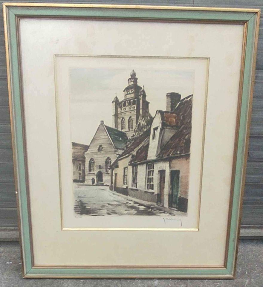 gravure signe roger hebbelinck, Ophalen of Verzenden, Gravure