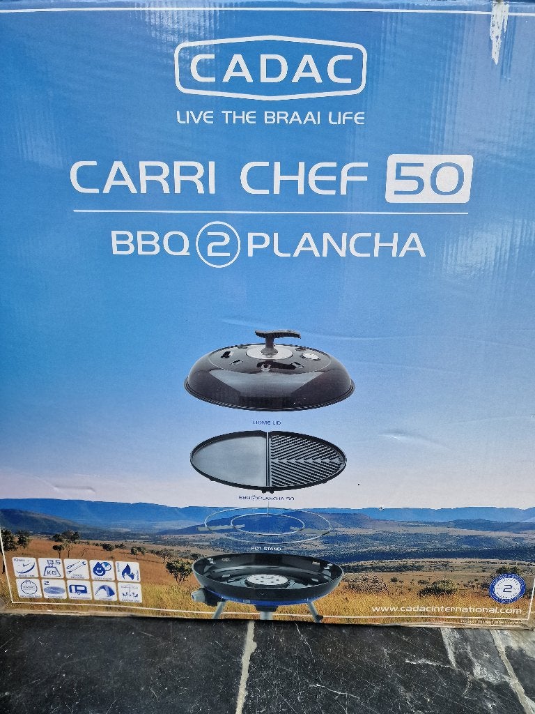 Carri chef bbq met paella pan NIEUWSTAAT, Ophalen