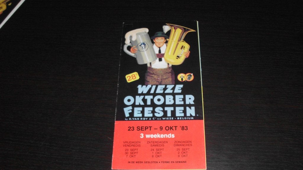 reclame boekje van28 oktoberfeesten van wieze, Collections, Enlèvement ou Envoi, Comme neuf