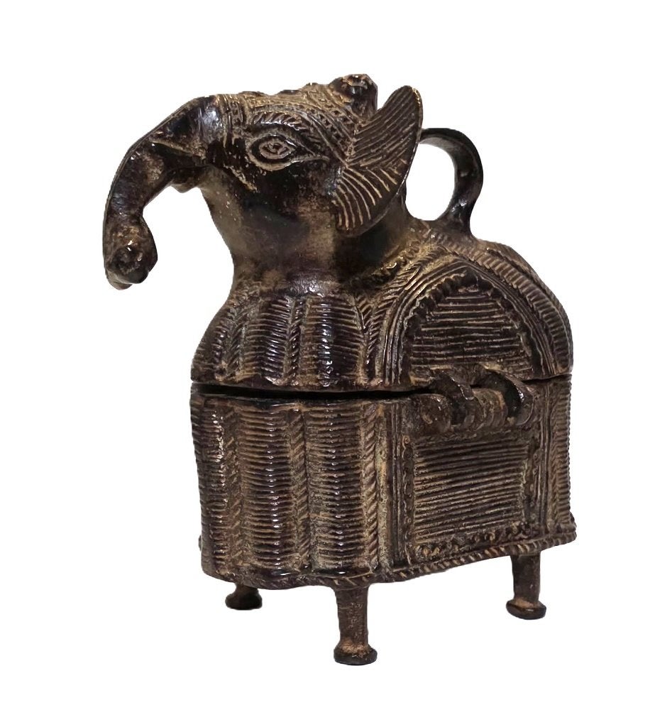 Zwaar Afrikaanse Bronzen olifant., Antiek en Kunst, Ophalen of Verzenden
