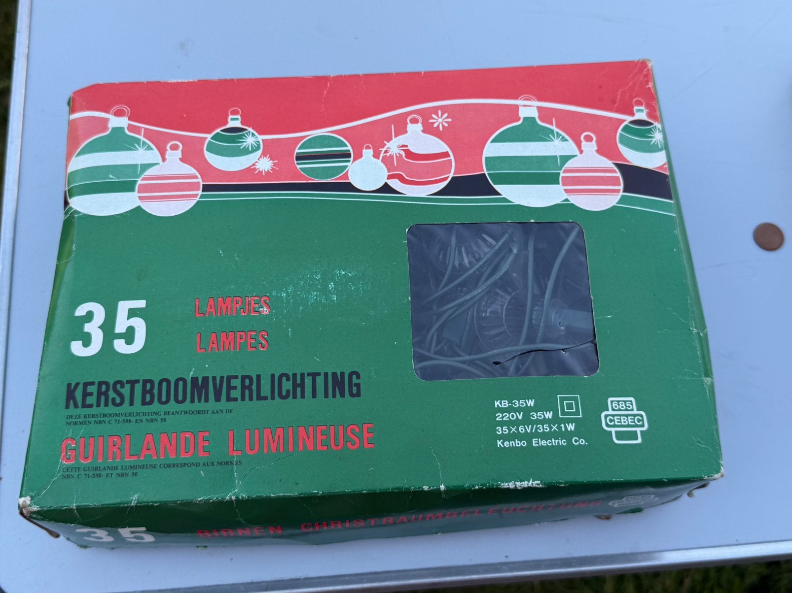 Vintage kerstlampjes, Ophalen, Gebruikt