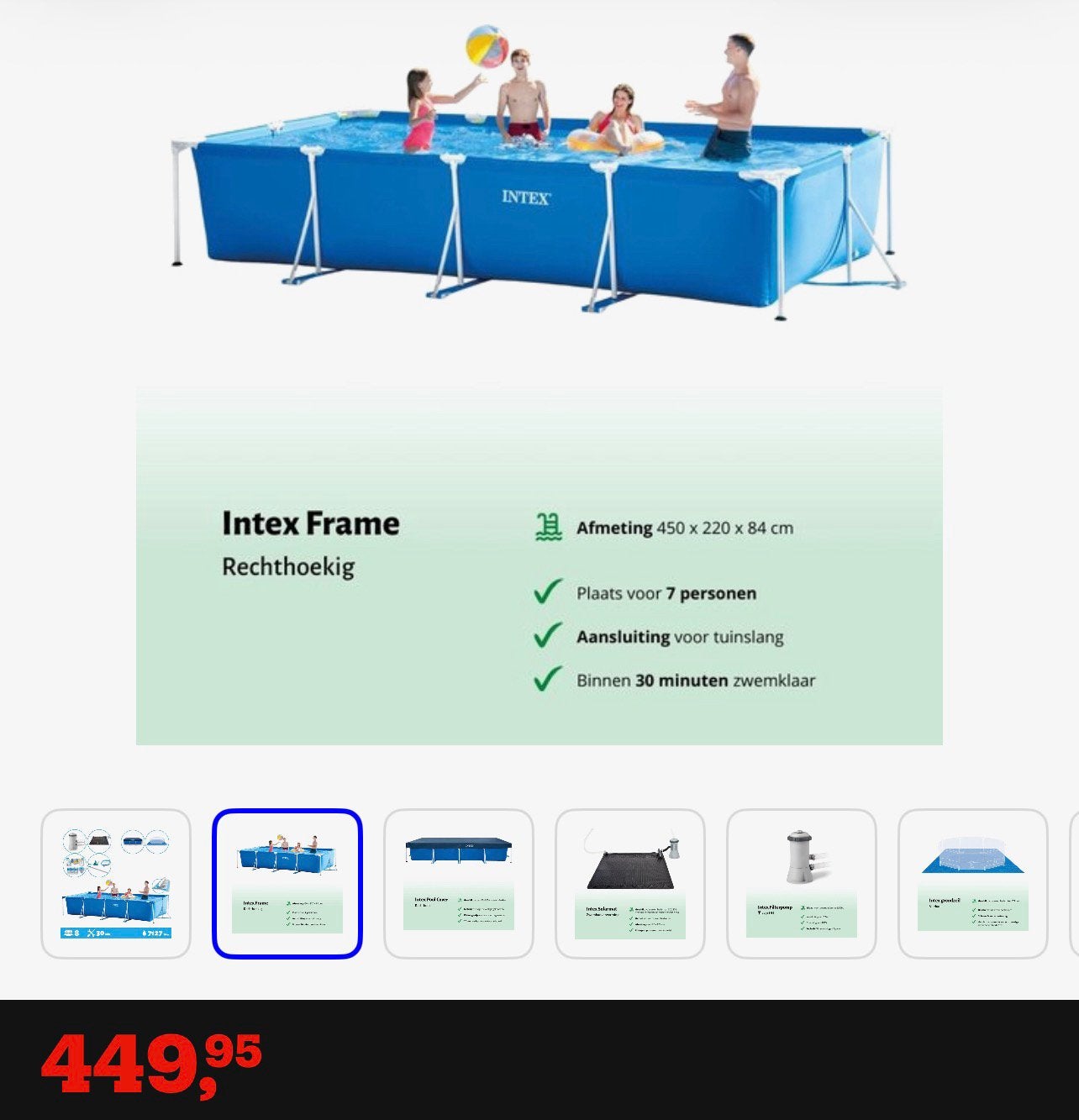 İndex zwembad, Ophalen, Zo goed als nieuw