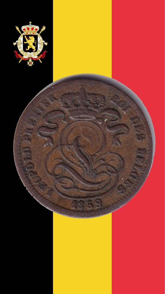 1 cent 1859 - Léopold I, Envoi, Monnaie en vrac