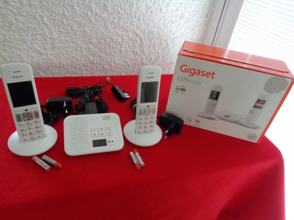Téléphone Gigaset E 370 A Duo répondeur, Télécoms, Téléphones fixes | Combinés & sans fil, Envoi, Utilisé, 2 combinés, À Faible Émission d'Ondes