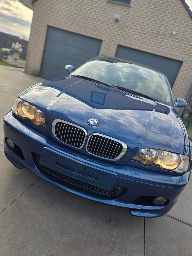 BMW E46 320ci, Achterwielaandrijving, Zwart, Blauw, Leder