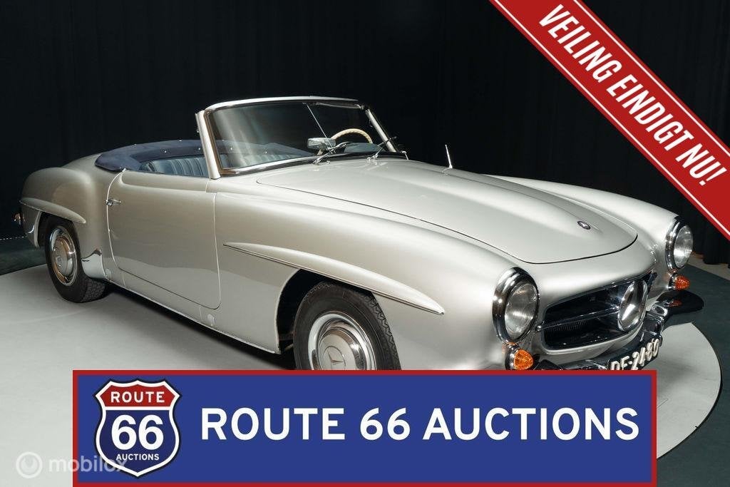 Mercedes-Benz 190SL | 1956 | Route 66 Auctions, Zwart, Mercedes-Benz, Bedrijf, Handgeschakeld