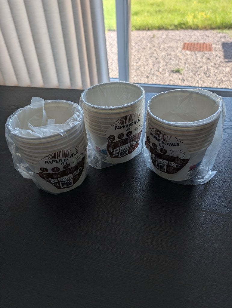Pots en carton 600ml, Enlèvement, Neuf, Article de fête