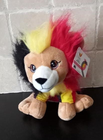 knuffel rode duivel leeuw, Kinderen en Baby's, Speelgoed | Knuffels en Pluche, Nieuw, Leeuw, Wasbaar, Verzenden