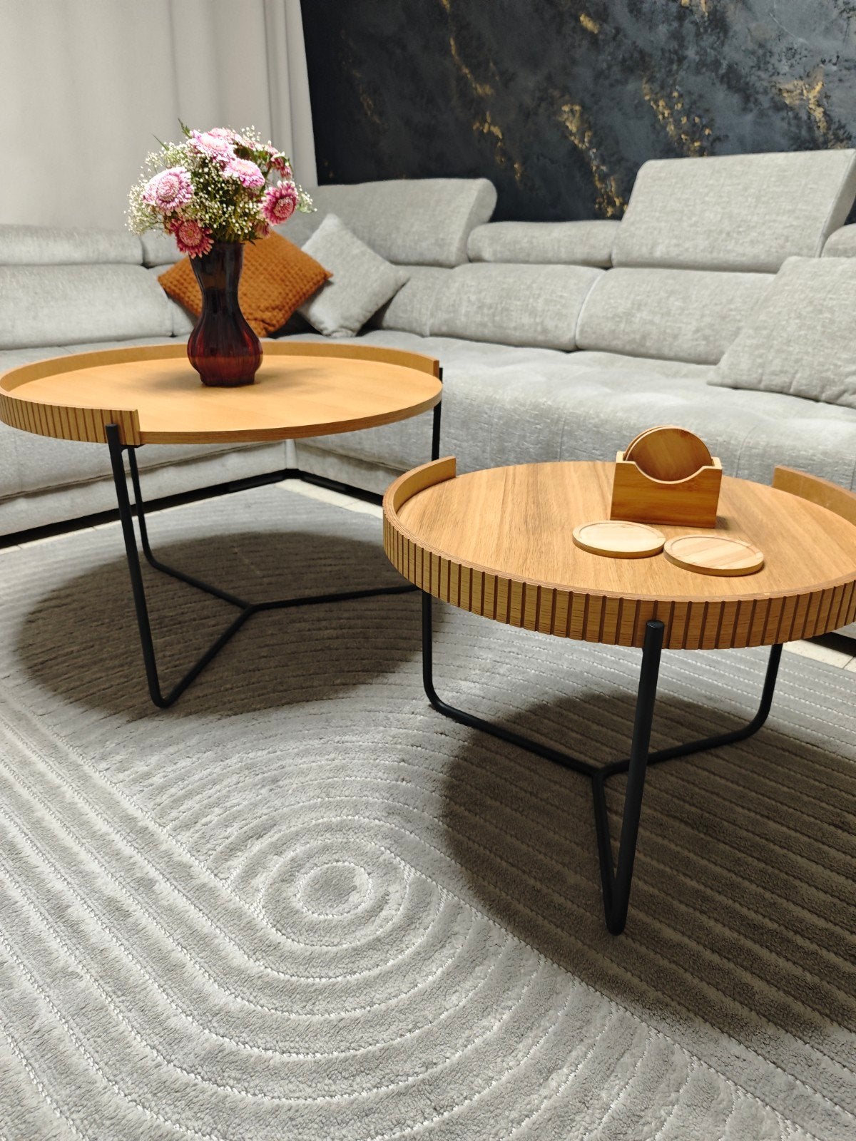 Salon tafel set( bijna nieuwe ,3 maand oud), Maison & Meubles, Enlèvement, Autres essences de bois